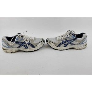 Asics Womens Gel 180TR S353N White Blue Gray Running Shoes Lace Up Size 9